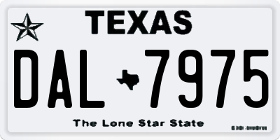 TX license plate DAL7975