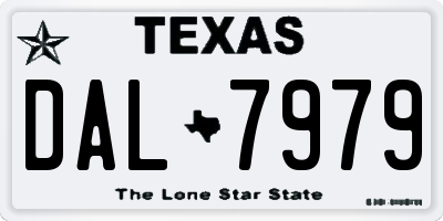 TX license plate DAL7979