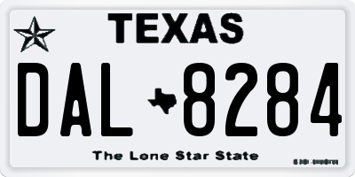 TX license plate DAL8284