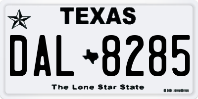 TX license plate DAL8285