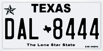 TX license plate DAL8444