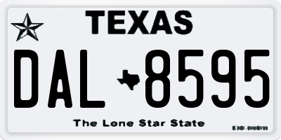 TX license plate DAL8595