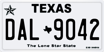 TX license plate DAL9042