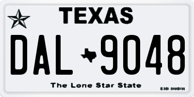 TX license plate DAL9048
