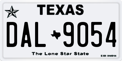 TX license plate DAL9054