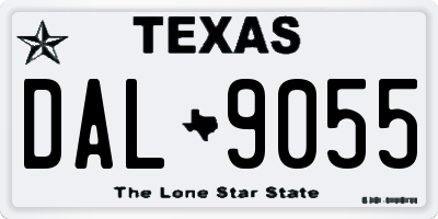 TX license plate DAL9055