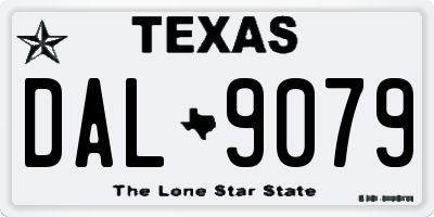 TX license plate DAL9079