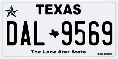 TX license plate DAL9569