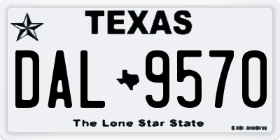 TX license plate DAL9570