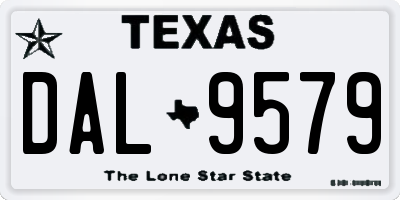 TX license plate DAL9579