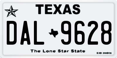 TX license plate DAL9628