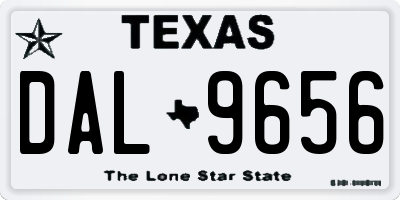 TX license plate DAL9656
