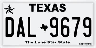 TX license plate DAL9679