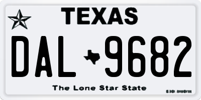 TX license plate DAL9682