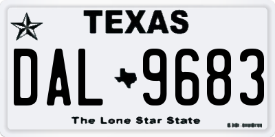 TX license plate DAL9683