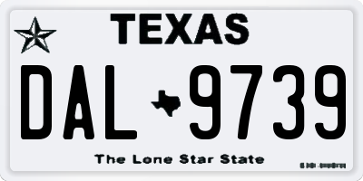 TX license plate DAL9739