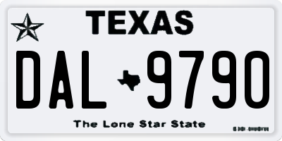 TX license plate DAL9790