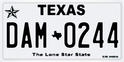 TX license plate DAM0244