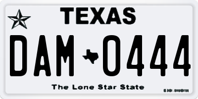 TX license plate DAM0444