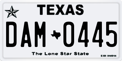 TX license plate DAM0445