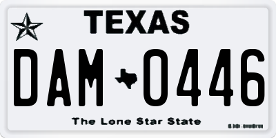 TX license plate DAM0446
