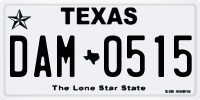 TX license plate DAM0515