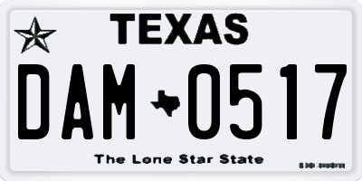 TX license plate DAM0517