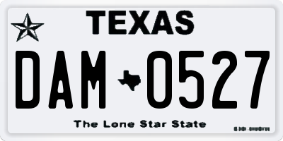 TX license plate DAM0527
