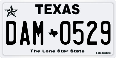 TX license plate DAM0529