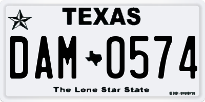 TX license plate DAM0574