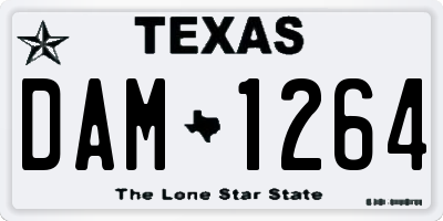 TX license plate DAM1264