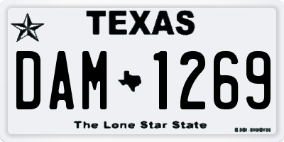 TX license plate DAM1269