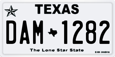 TX license plate DAM1282
