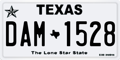 TX license plate DAM1528