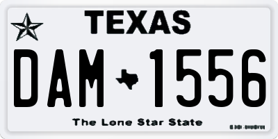 TX license plate DAM1556