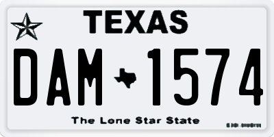 TX license plate DAM1574