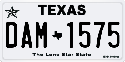TX license plate DAM1575