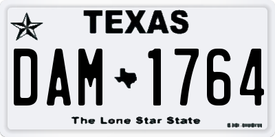 TX license plate DAM1764