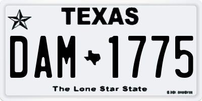 TX license plate DAM1775