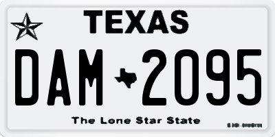 TX license plate DAM2095