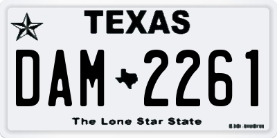 TX license plate DAM2261