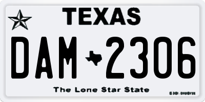 TX license plate DAM2306