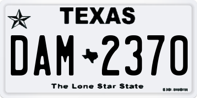 TX license plate DAM2370