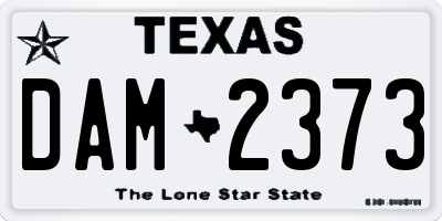TX license plate DAM2373