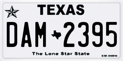 TX license plate DAM2395