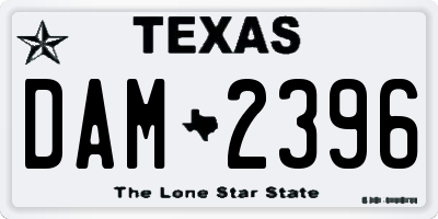 TX license plate DAM2396