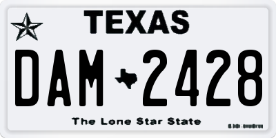 TX license plate DAM2428