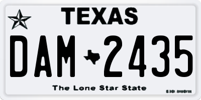 TX license plate DAM2435