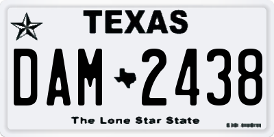 TX license plate DAM2438