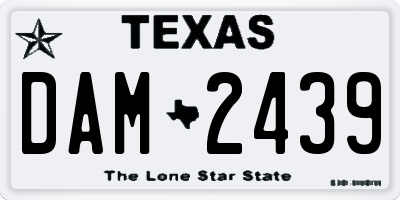 TX license plate DAM2439